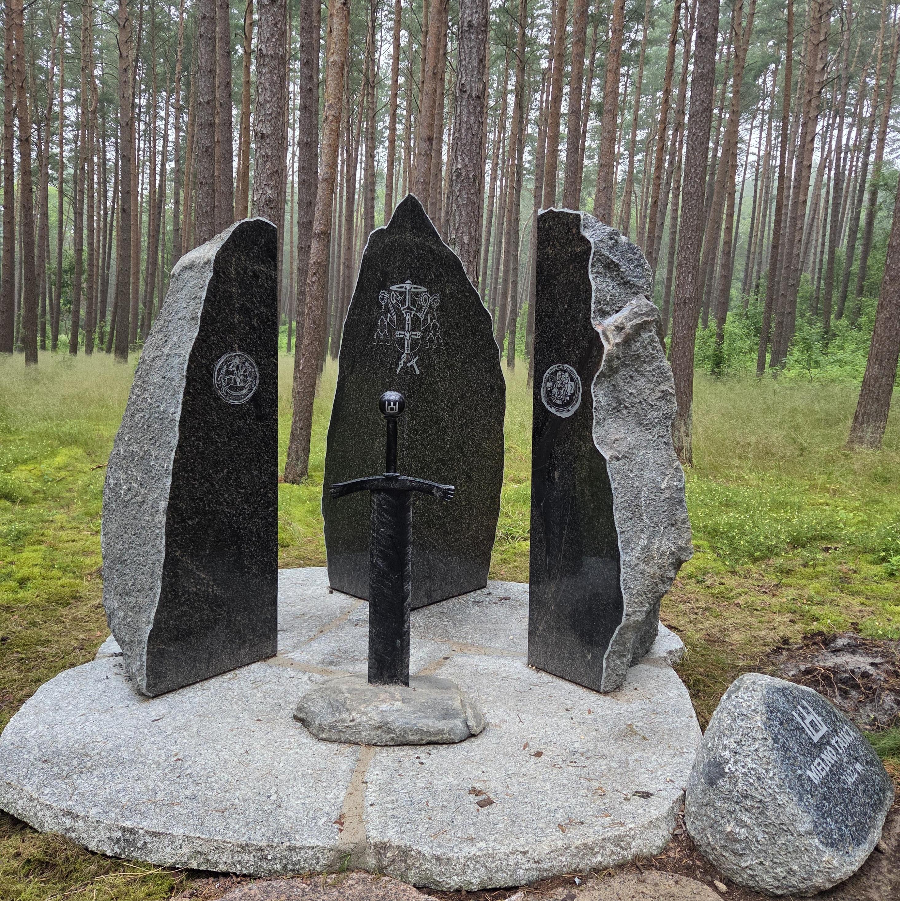 Treaty of Melno Monument in the forest near Palanga